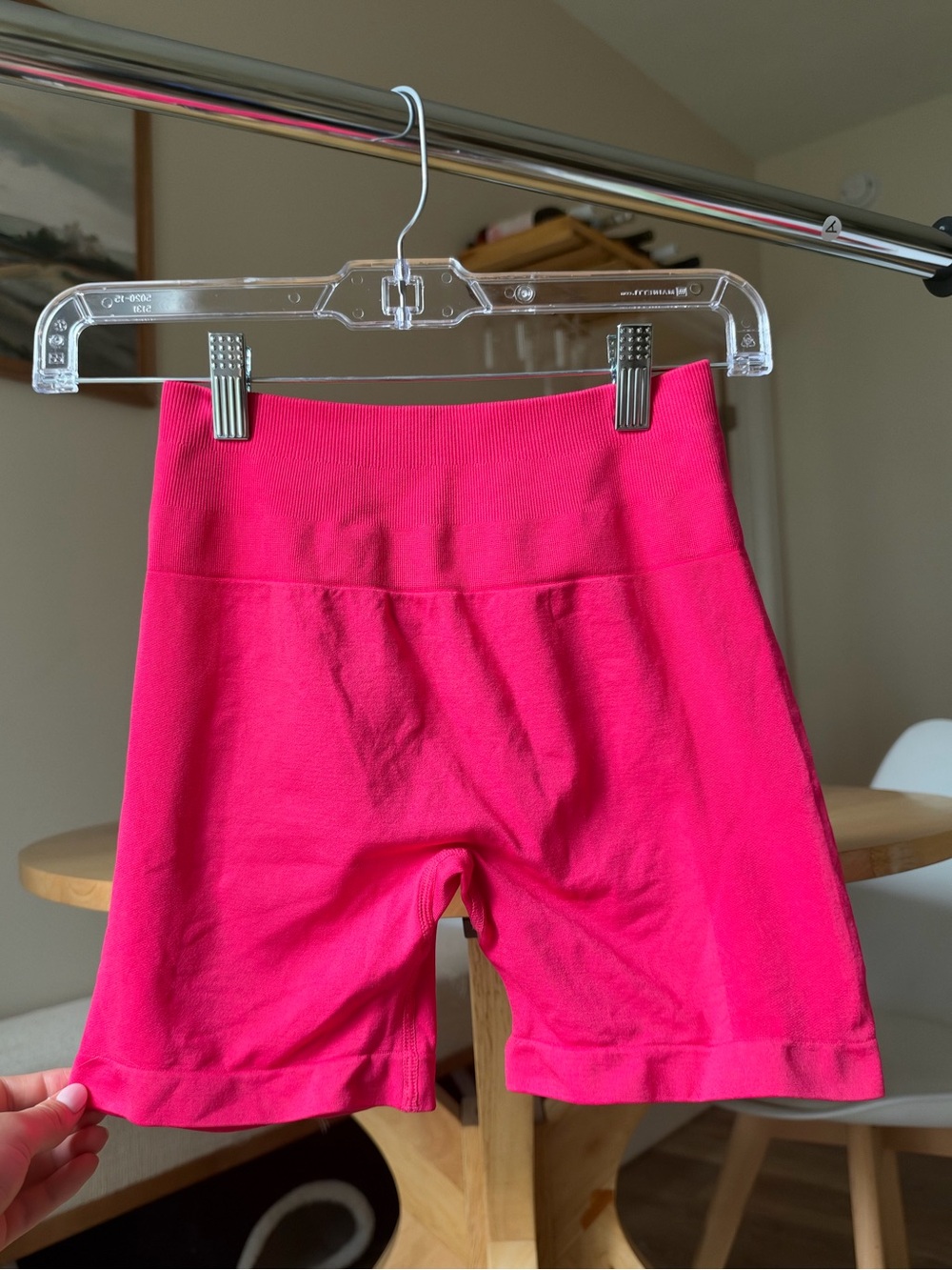 Women's High-Rise Pink Biker Shorts